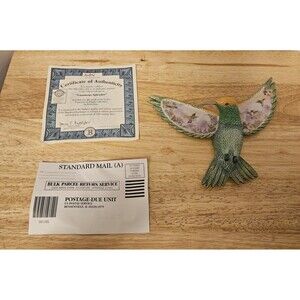 Lena Liu Fantasies Flight hummingbird LUMINOUS SPLENDOR Bradford Exchange A0836